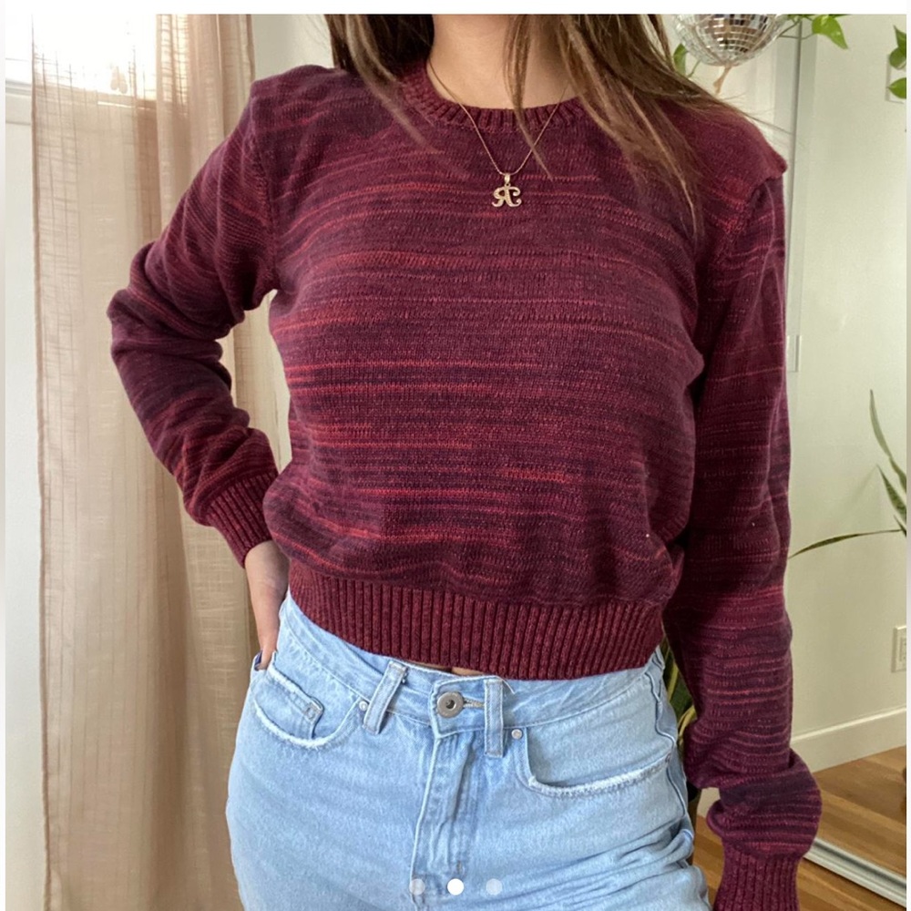 SOLD 🛑 American Apparel Cropped Striped Sweater